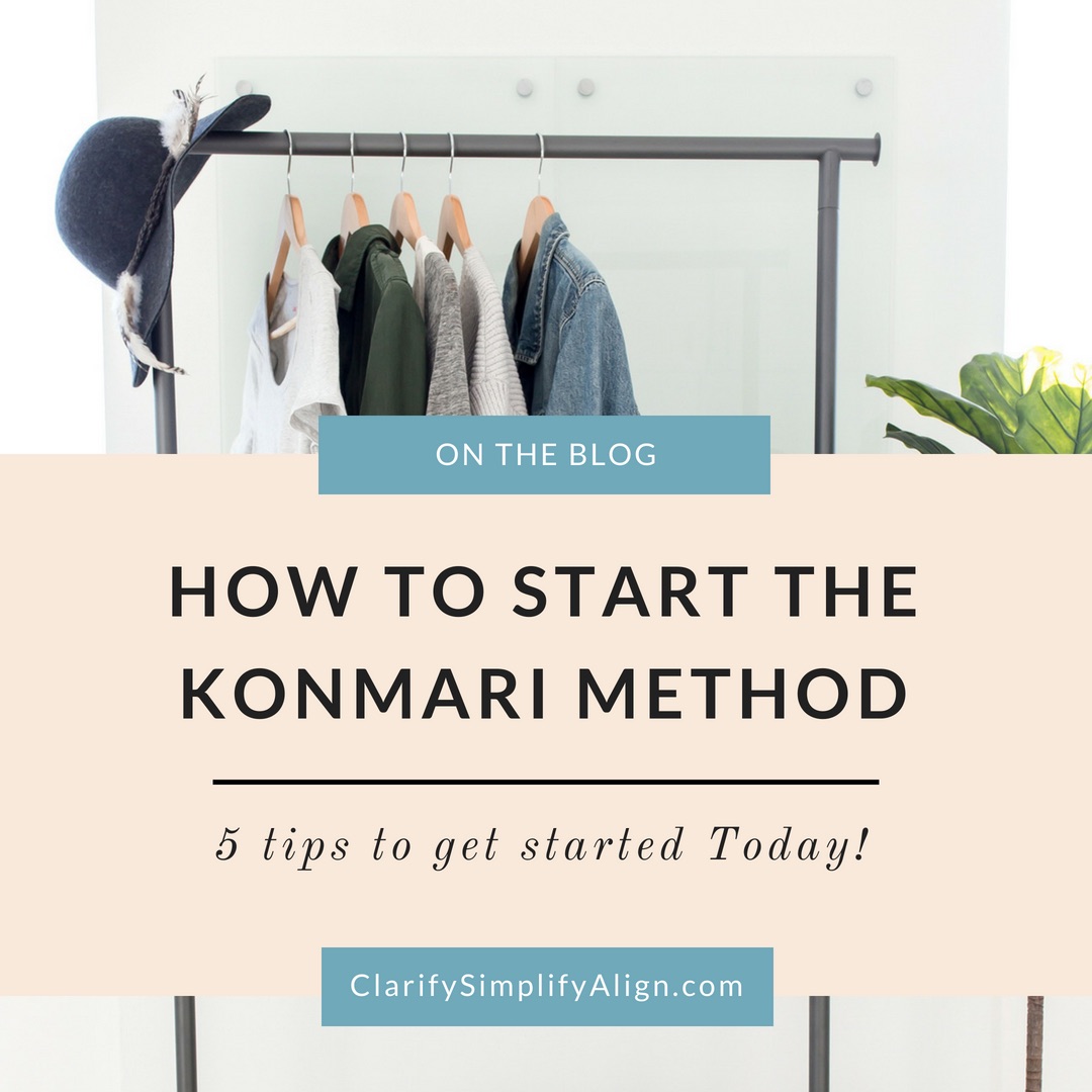Learn how to start the KonMari Method with these 5 tips in under 5 minutes by Certified KonMari Consultant Pasadena Los Angeles Dr. Jessica Louie of Clarify Simplify Align. KonMari Method Los Angeles, Salt Lake City, Brookfield, Declutter and motivational coach and pharmacist