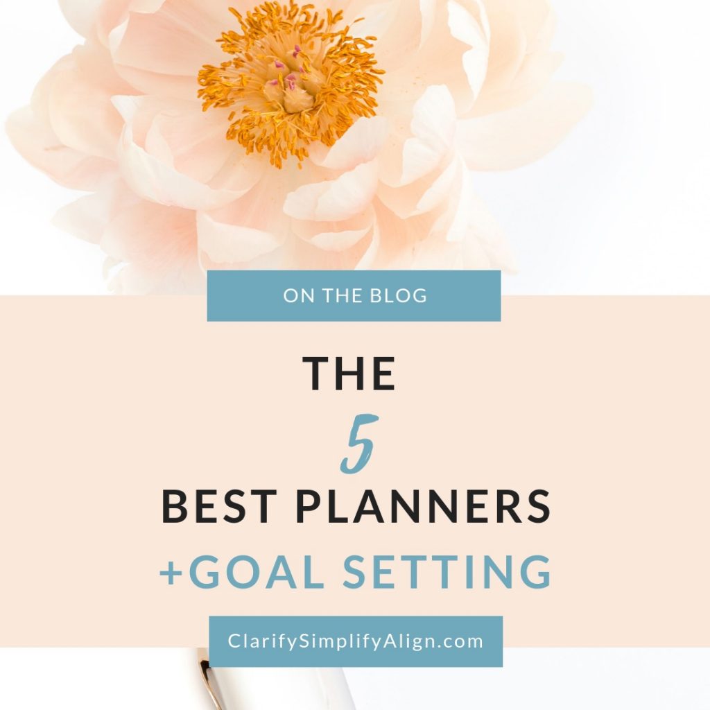 5 Best Planners for 2019 - goal setting for busy professionals free workbook download. Powersheets review, Simplified Emily Ley planner review, Erin Condren review, Full Focus planner review, High Performance Planner Review. Dr. Jessica Louie of Clarify Simplify Align