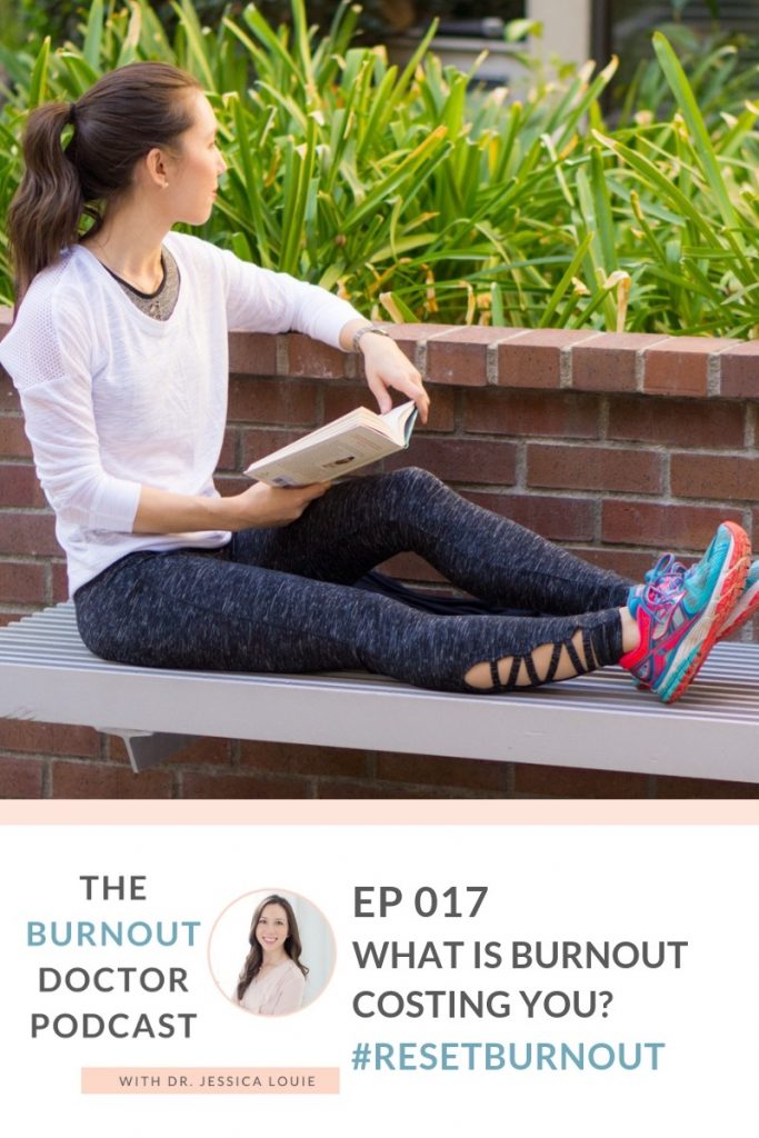 Ep 017: What is burnout costing you? The Burnout Doctor Podcast, a podcast hosted by Dr. Jessica Louie, PharmD to help pharmacists and healthcare professionals clear the clutter and reset burnout. Declutter Coach and Burnout Coach with Certified KonMari Consultant Los Angeles. Talking about decluttering, simplifying, well-being & pharmacist burnout, physician burnout. #ResetBurnout & prevent burnout in healthcare & medicine. Women in medicine. Clarify Simplify Align. Happy PharmD & Happy MD living.