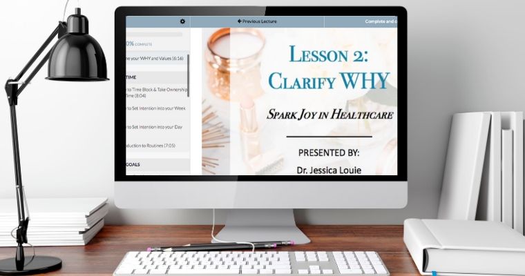 Clarify your why. what is life purpose after burnout. Joy at work online course for burned out women and burned out pharmacist healthcare professionals. Pharmacist burnout coach Dr. Jessica Louie.