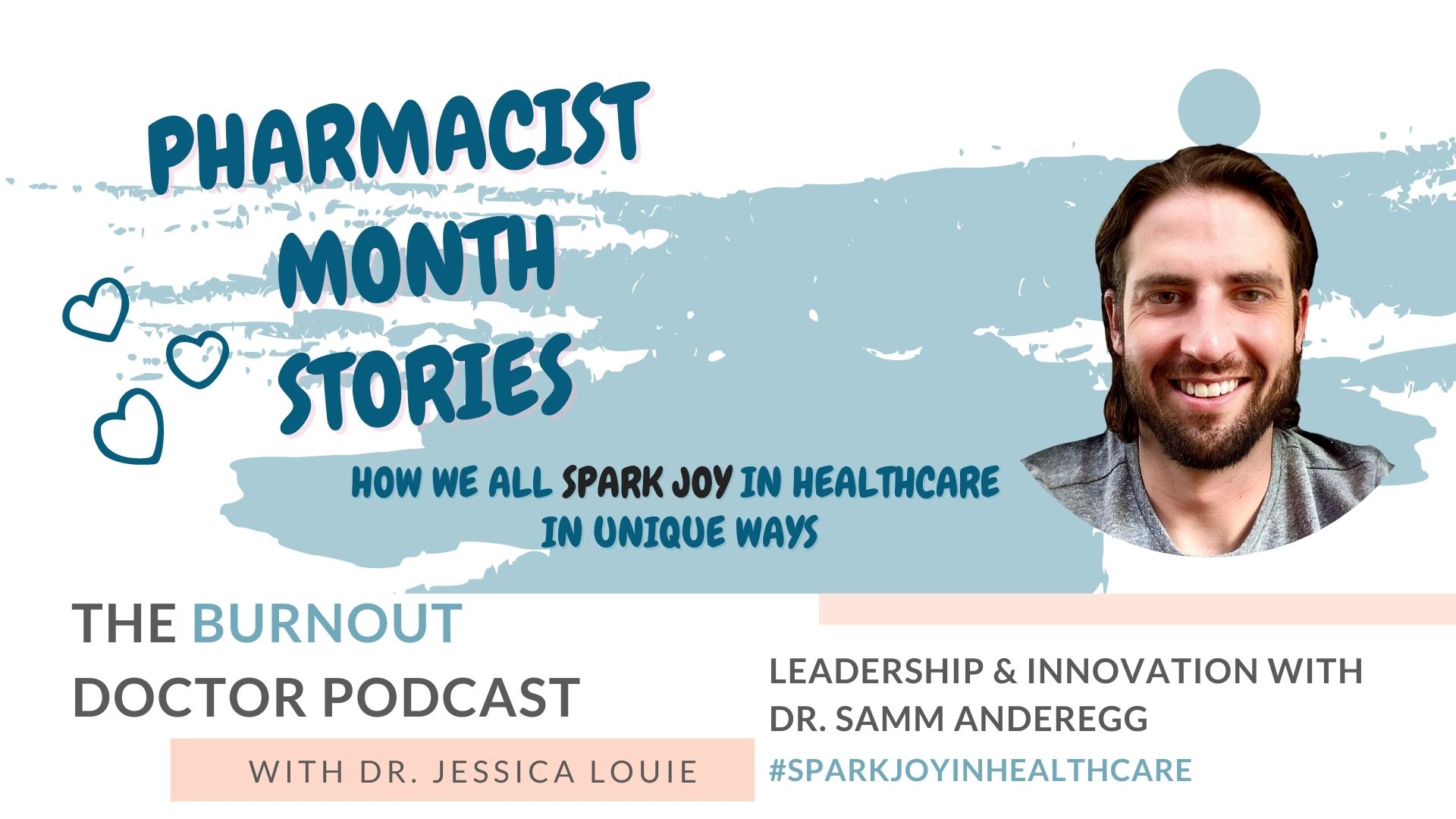 Dr. Samm Anderegg on The Burnout Doctor Podcast with leadership and innovation with DocStation.co Pharmacist Month burnout stories. Simplifying for healthcare families