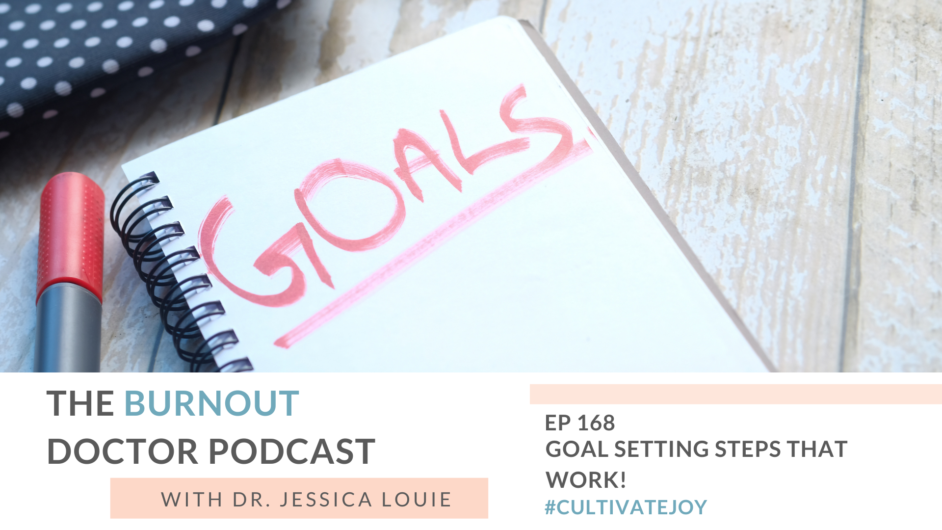 how to goal set for 2023. CURATE method to reverse engineer goals. How to actually achieve goals. The Burnout Doctor Podcast. Keynote speaker.